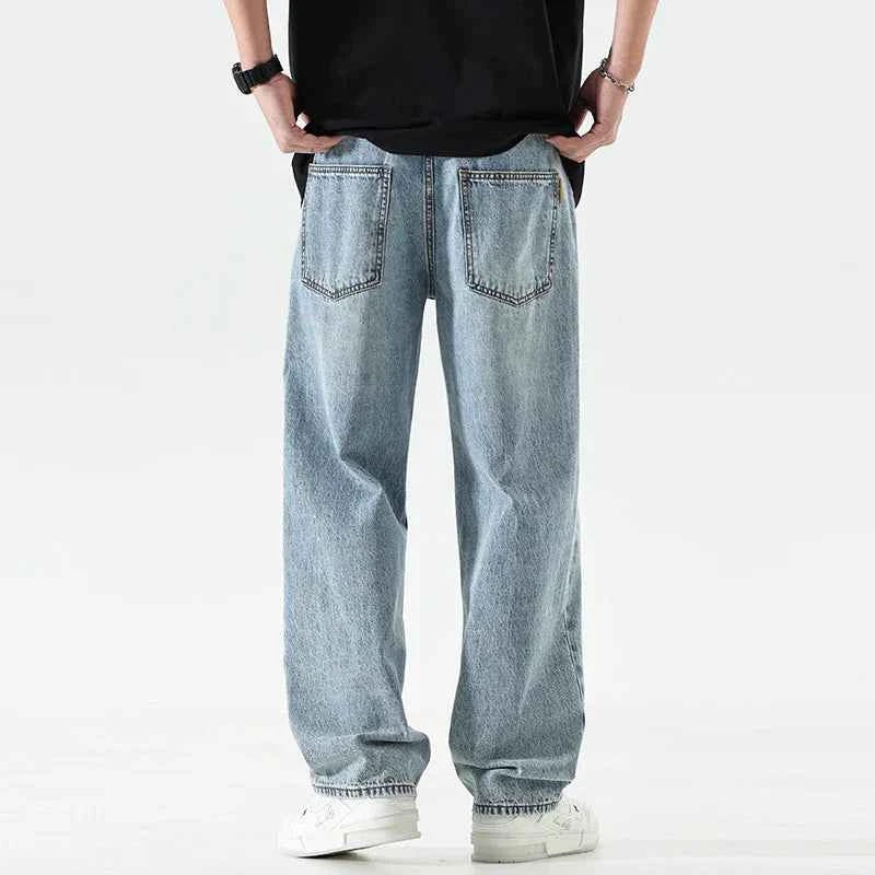 Wardrobe Staple Light Blue Loose Fit Wide Jeans