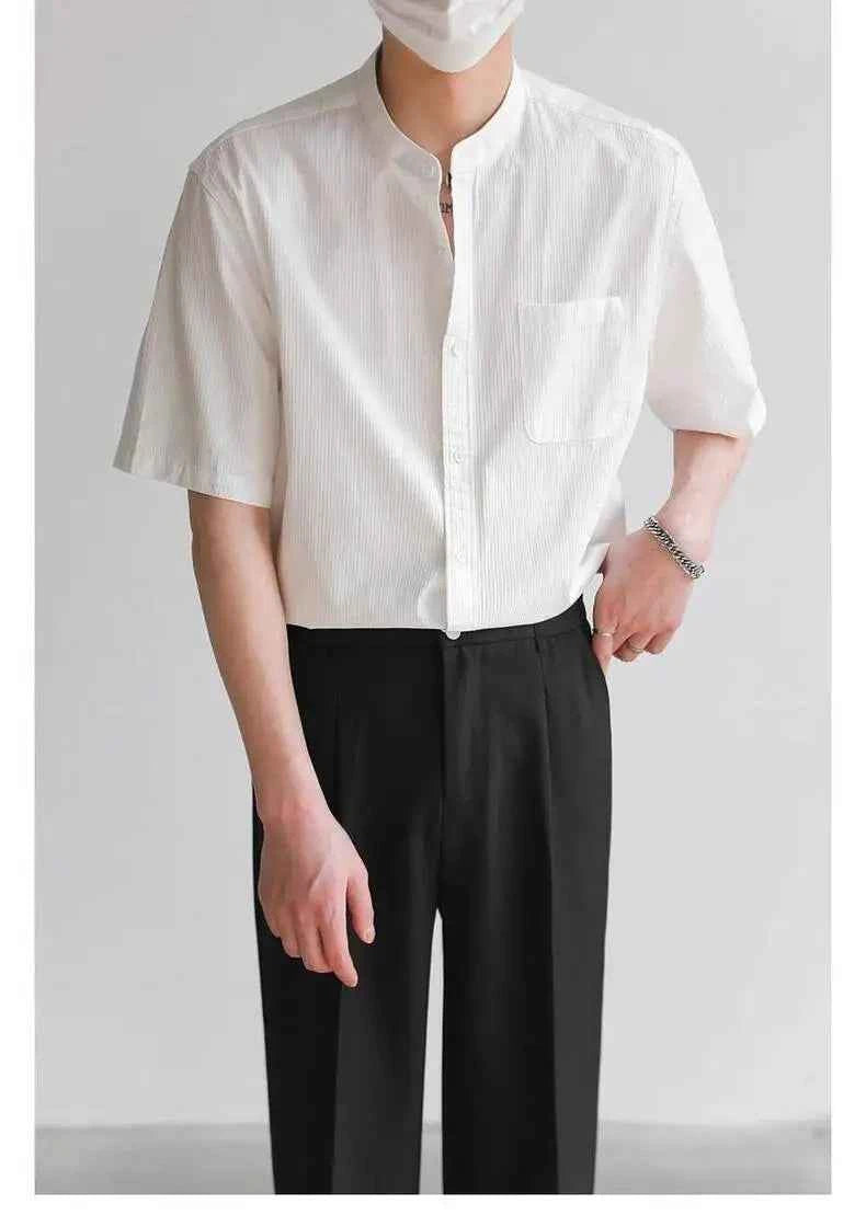 Classic Silk Korean Style Lightweight Camp Shirt