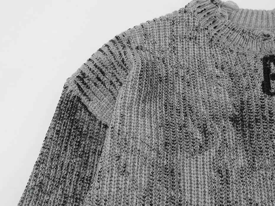 Fashionable Oversized Hip Hop Knit Jumper Sweater