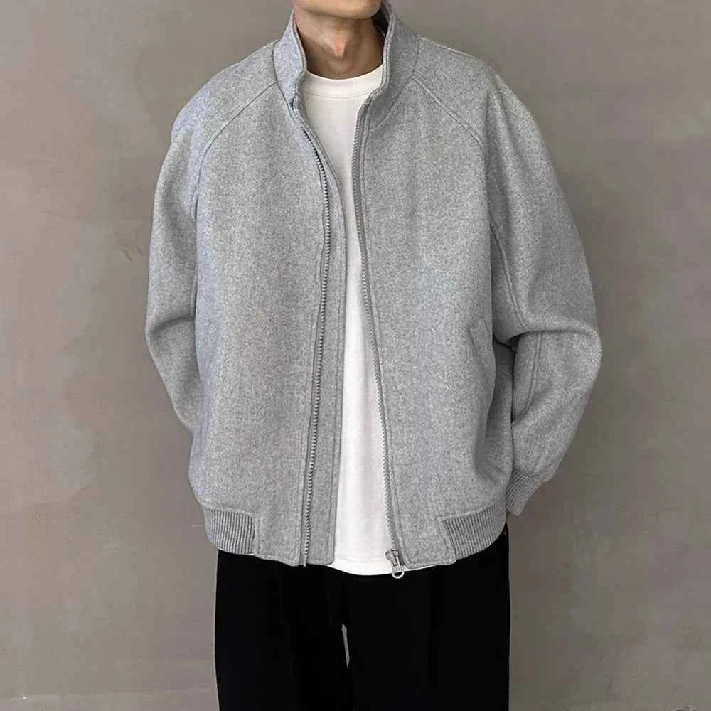 Streetwear Plain Wool Campus Casual Sweatshirt