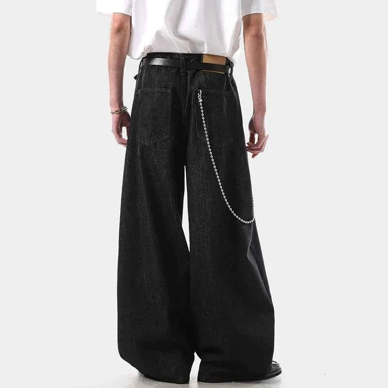 Elegant Stretch Comfort Solid Color Wide Leg Jeans