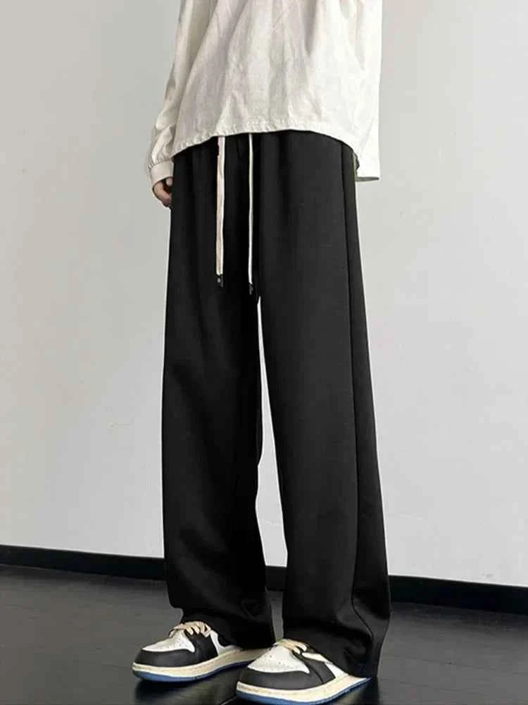 Casual Solid Color Baggy Fleece Sweatpants
