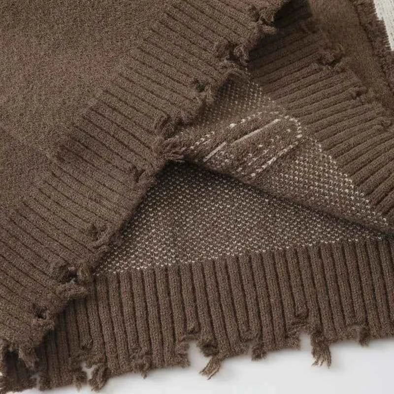 Grunge Hip Hop Knitted Jumper Sweater