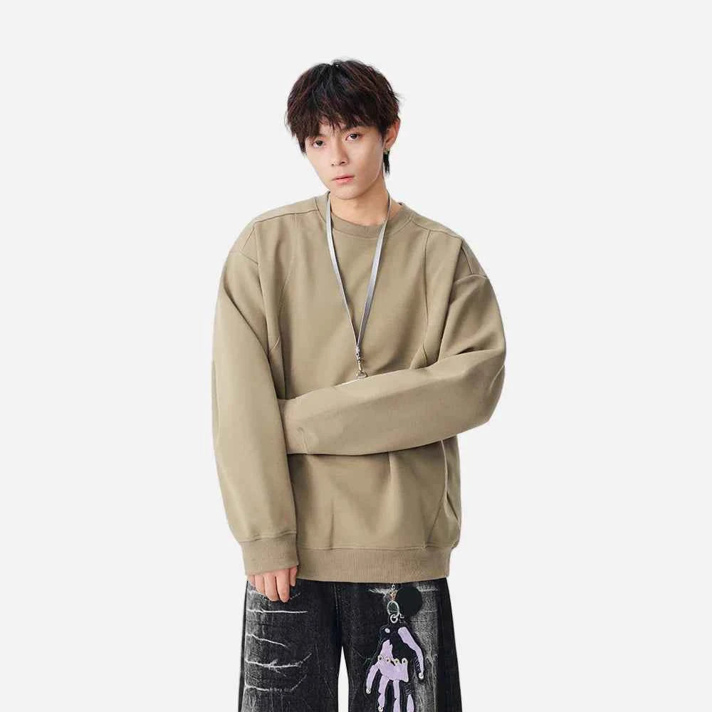Winter Structured Crew Neck Sweatshirt