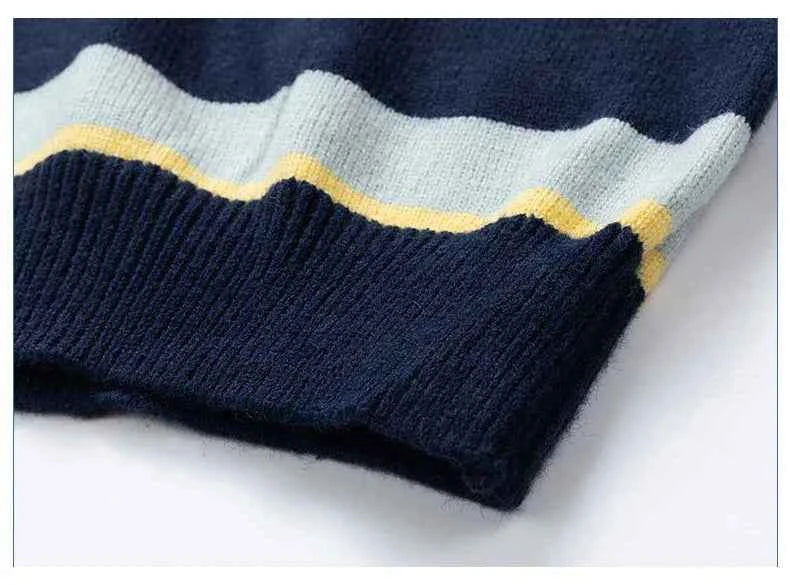 Winter Cozy Hip Hop Striped Knit Sweater