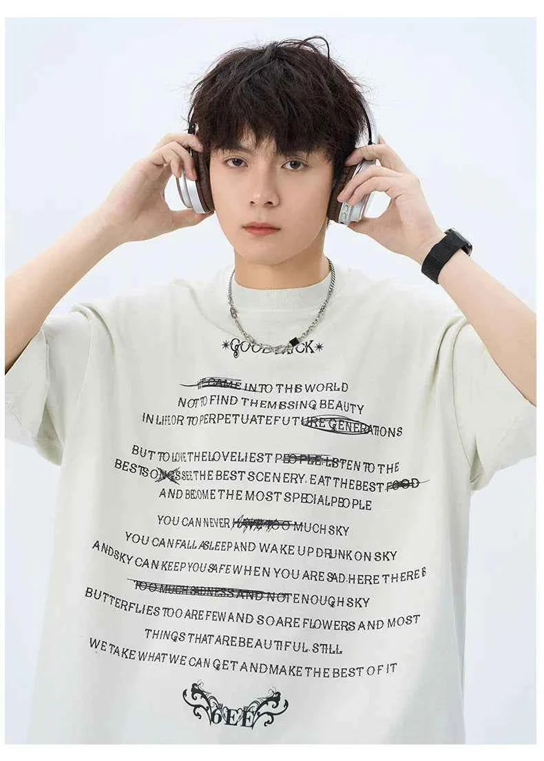Casual Printed Oversize Short Sleeve T-Shirt