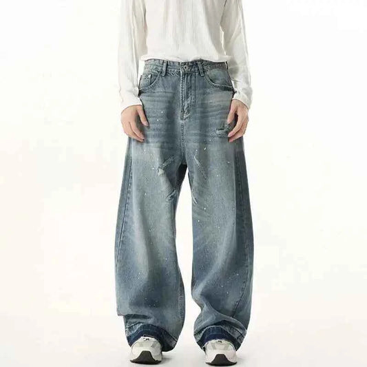 Stylish Loose Straight Durable Denim Jeans
