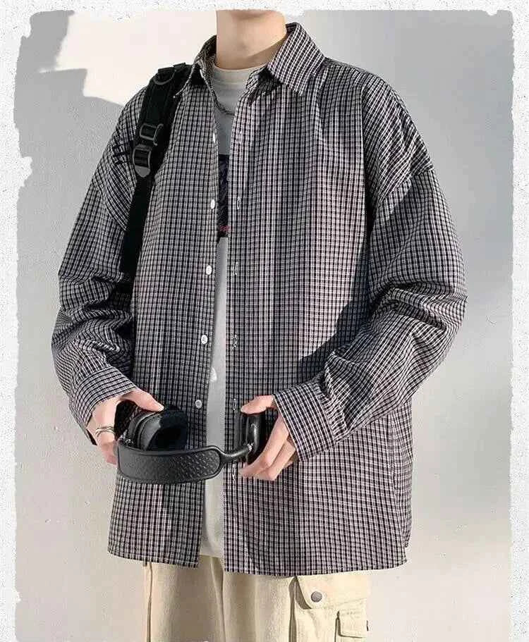 Men's Classic Plaid Student Workwear Shirt