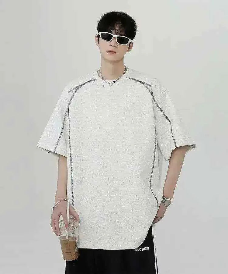 Stylish Loose Stripe Printed Short Sleeve T-Shirt