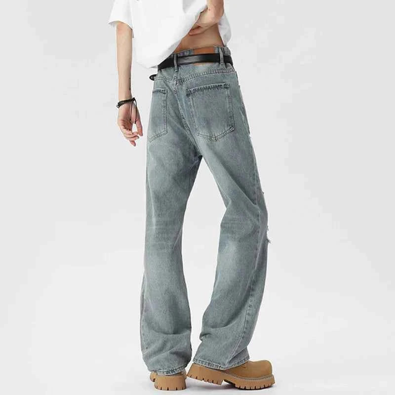 Oversized Energy  Broken Hole Slim Jeans
