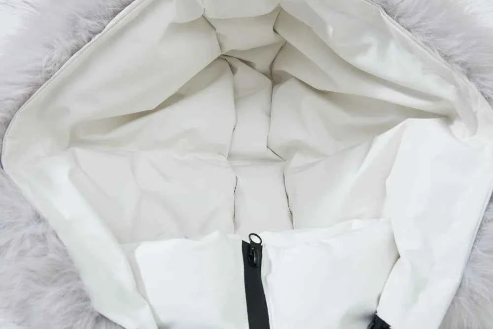 Insulated Fur Hooded Windbreaker Jacket