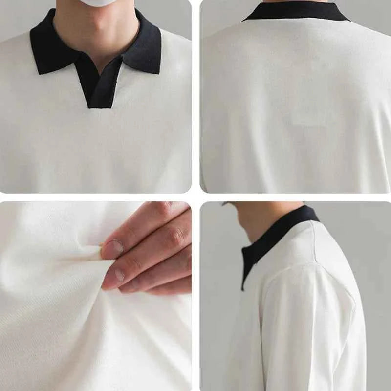 Classic Luxury Breathable V-Neck Polo T-Shirt