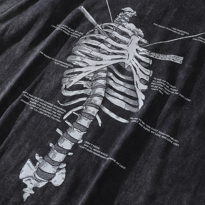 Charcoal The sternum Diagram T-Shirt