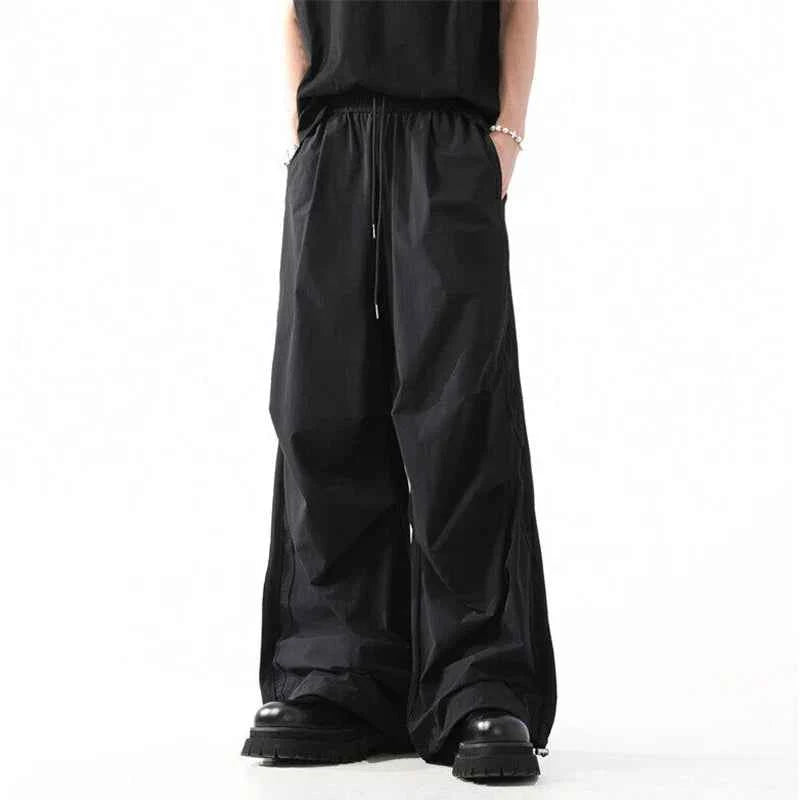 Summer Casual Pleated Wide Leg Pants