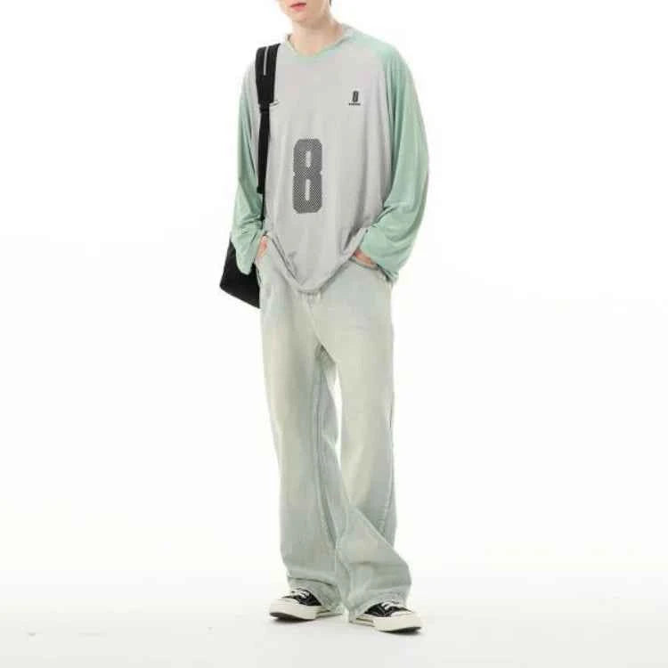 Vintage Green American Style Long Sleeve T-Shirt