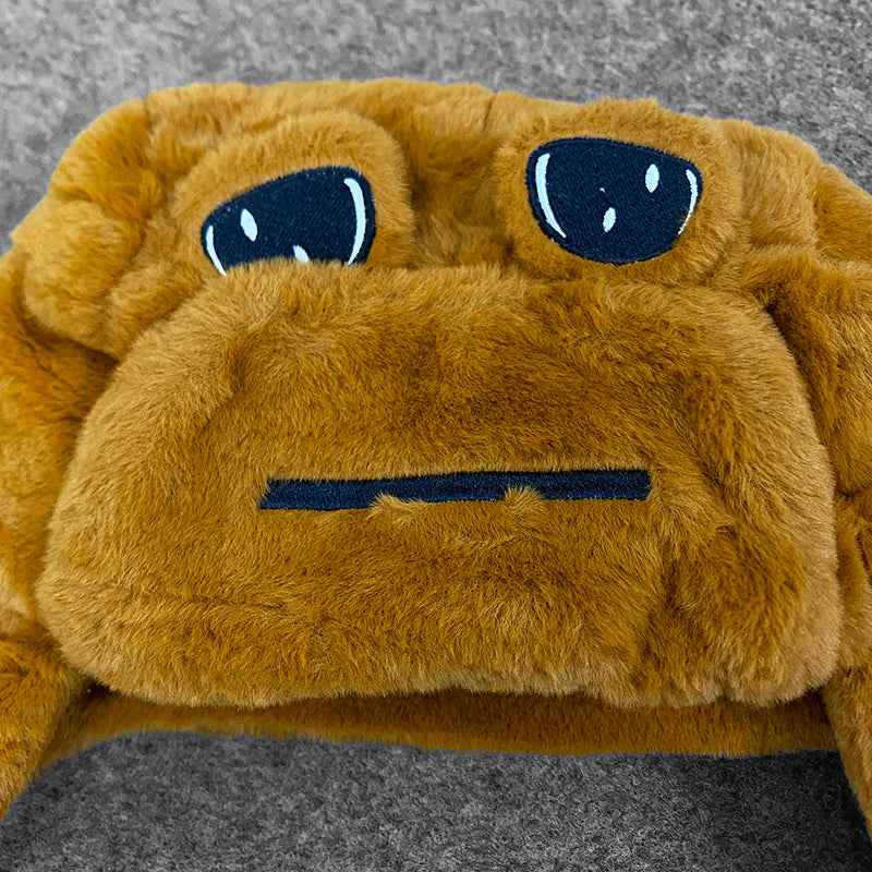 Soft Alien Snail Faux Fur Ice Hat