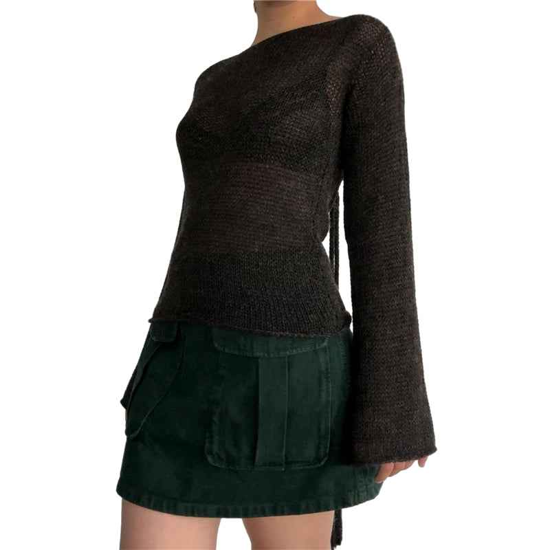 Vintage Streetwear Grunge Knit Pullover Sweater