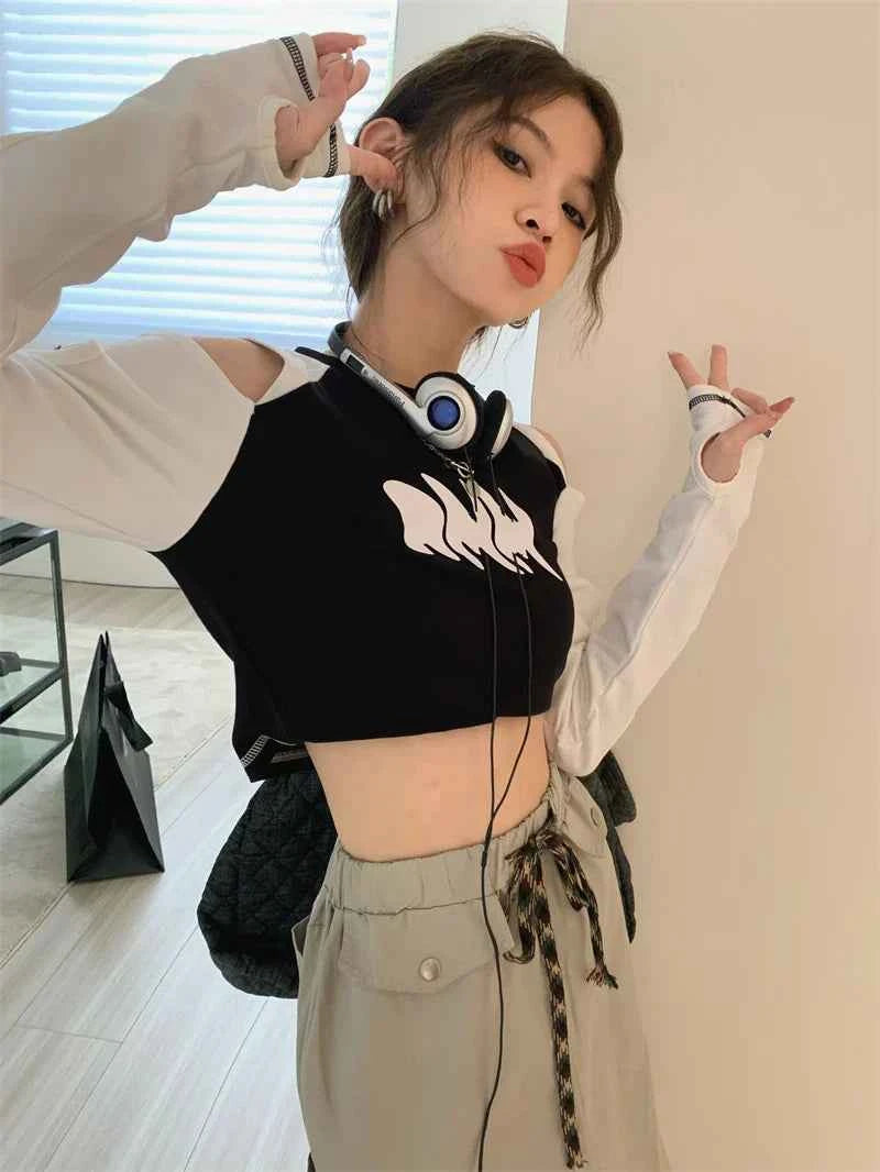 Y2K Streetwear Gothing Kosahiki Hollow Out Grunge T-Shirt