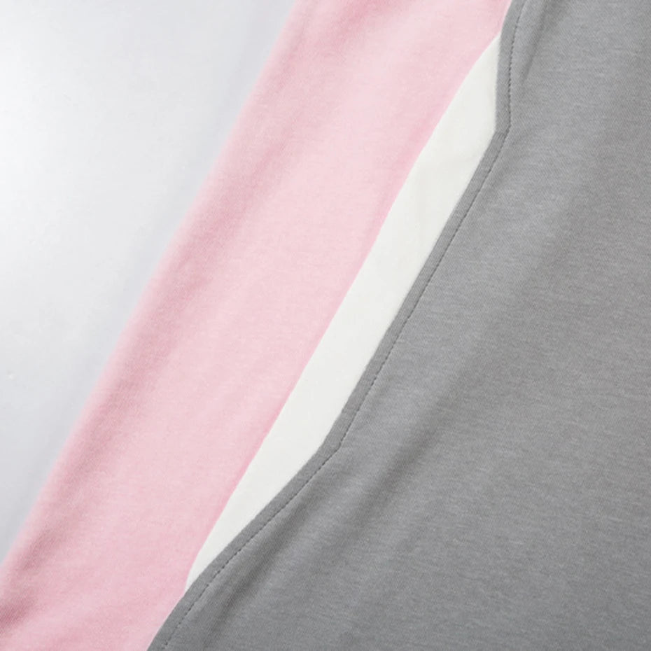 Streetwear Printed Patchwork Oversized Fashion Casual T-shirt