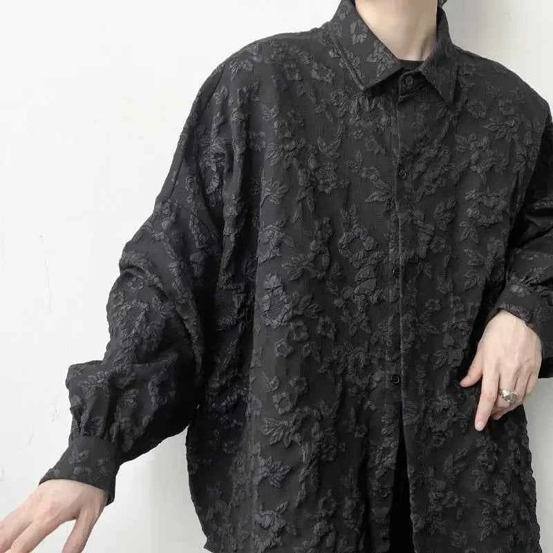 Chic Vintage Black Long Sleeve Shirt