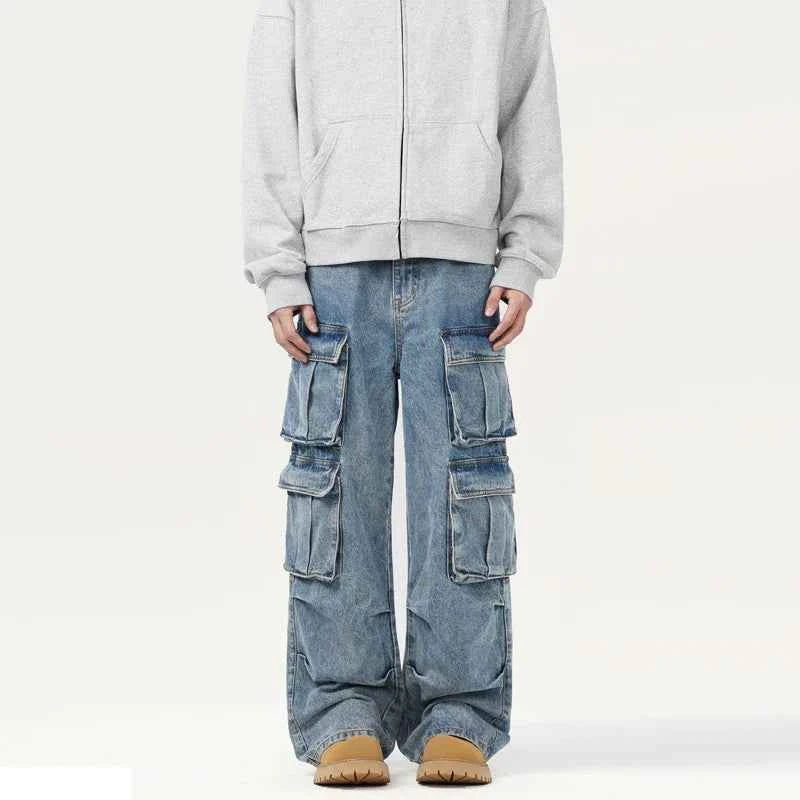 Y2K Trendy Effortless Baggy Cargo Tooling Jeans