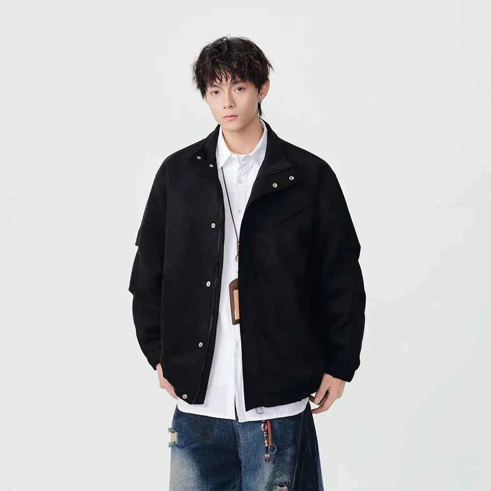 Flattering Textured Casual Button-Up Jacket
