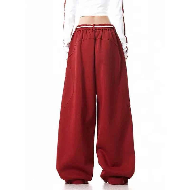 Comfortable Y2K Gothic Letter Print Oversized Sweatpants
