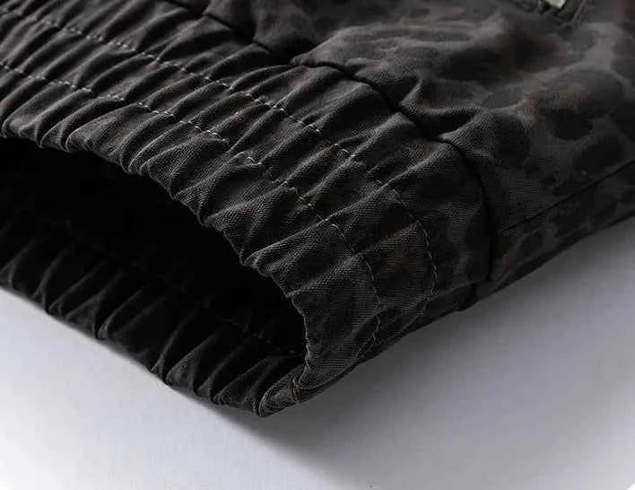 Thick Warm Leopard Print Fleece Fur Collar Jacket
