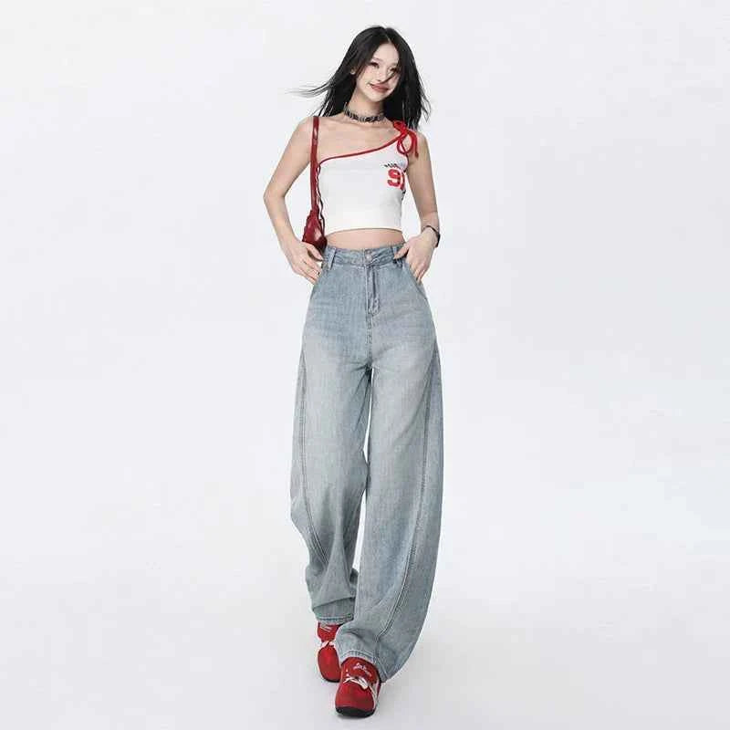 Premium Vintage Wide Leg Denim Jeans