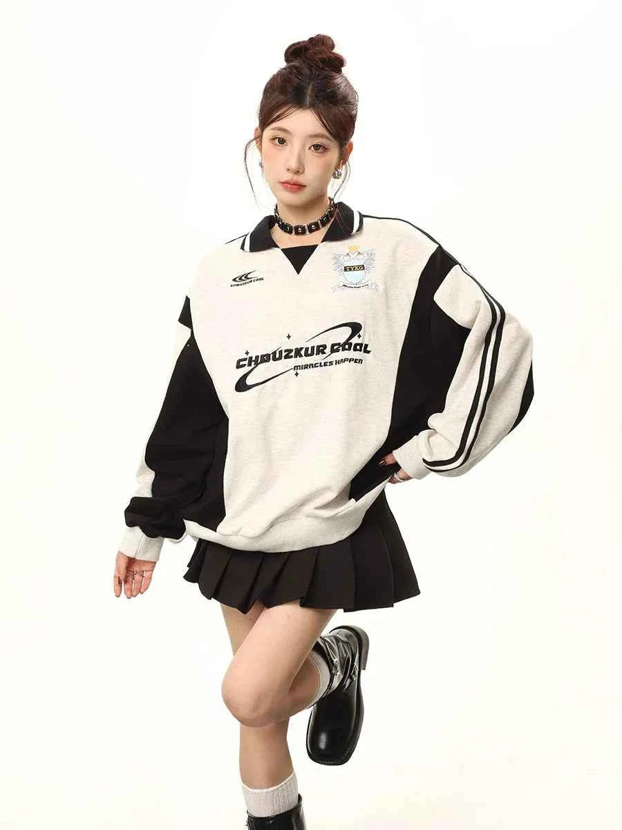Women Vintage Stitch Embroidered Sweatshirt