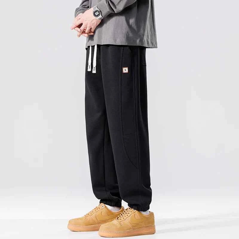 Streetwear Comfort Solid Color Elastic Waist Sweatpants