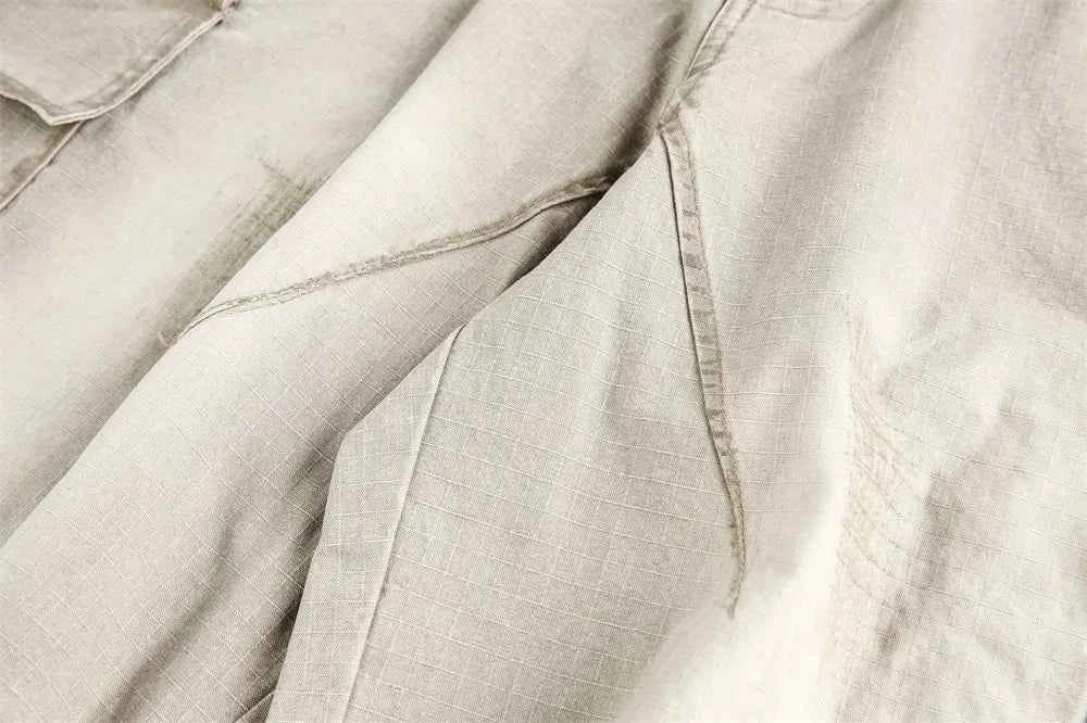 Streetwear Retro Distressed High Street Cargo Pants