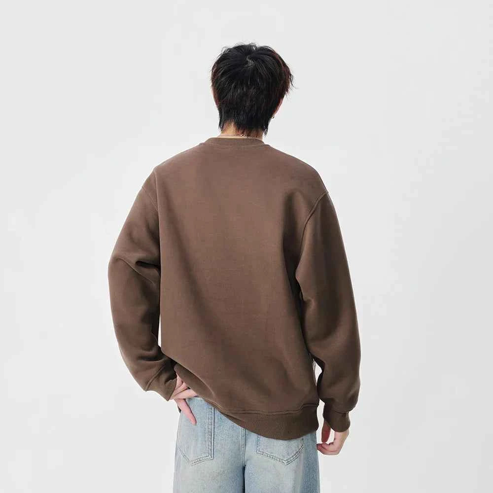 Soft Embroidered Crew Neck Sweatshirt