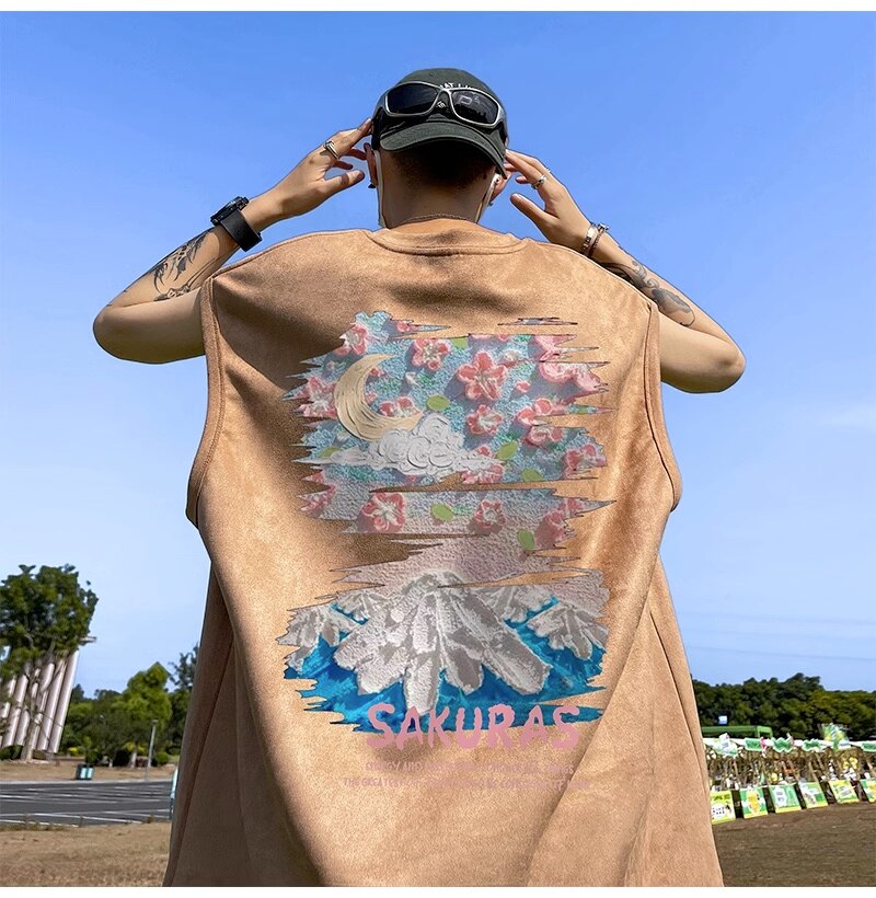 SAKURAS Colorful Scenery Painting T-Shirt