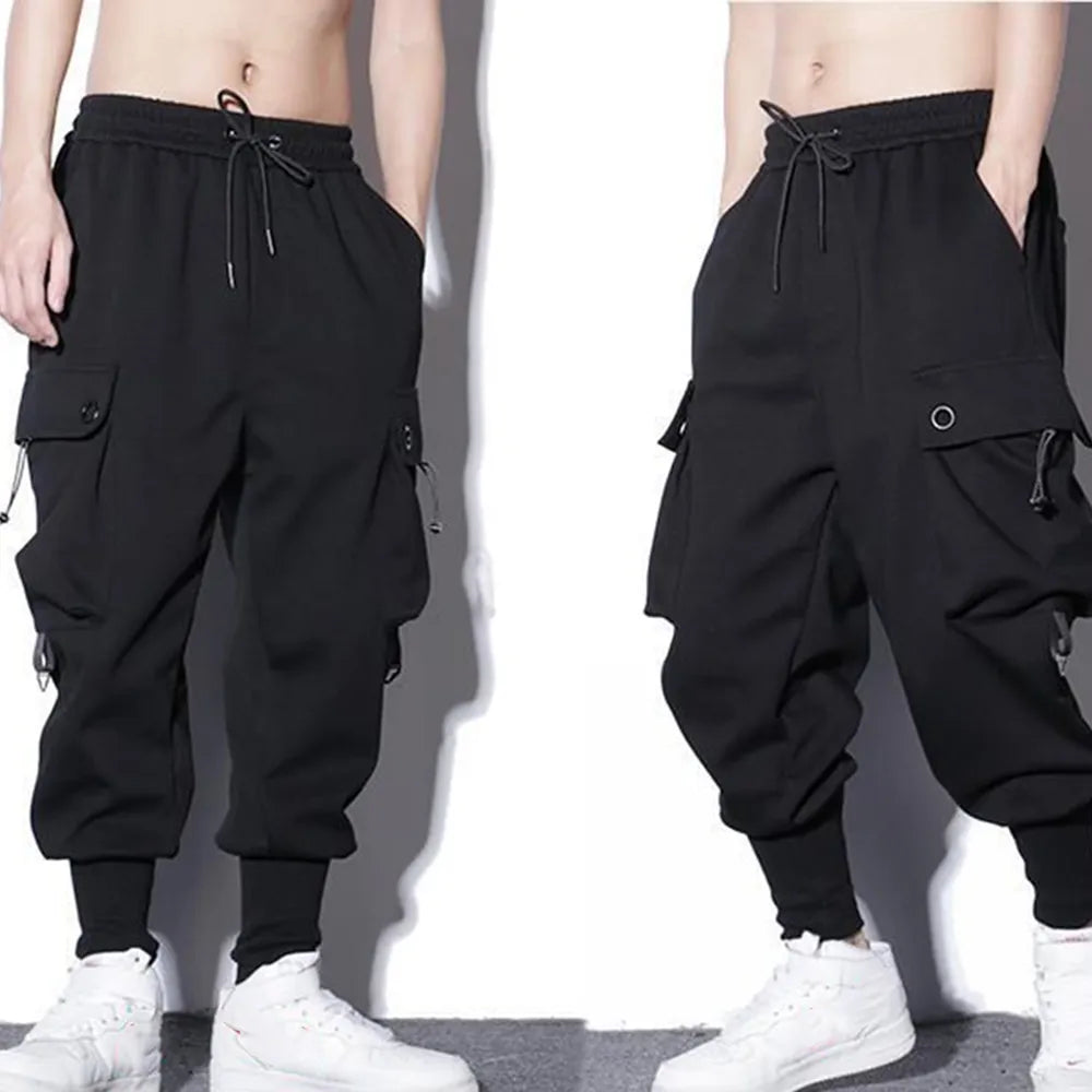 Harem Shadow Tone Ankle Rib Pants
