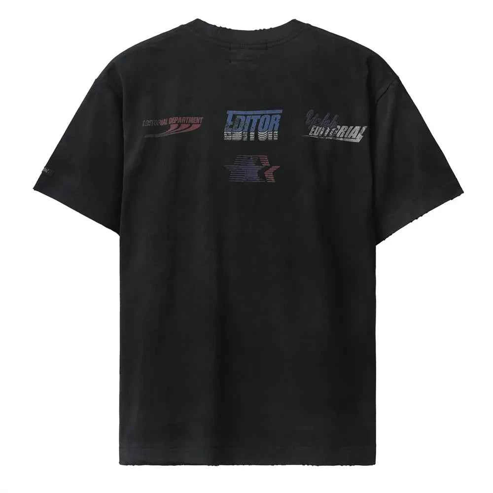 Streetwear Vintage Letter Print Crew Neck T-Shirt