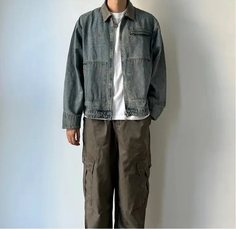 Premium Big Pocket Tooling Denim Jacket - Luxuryurbanwear