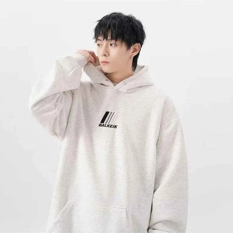 Men's Streetwear Cool Oversized Embroidered Letter Hoodie