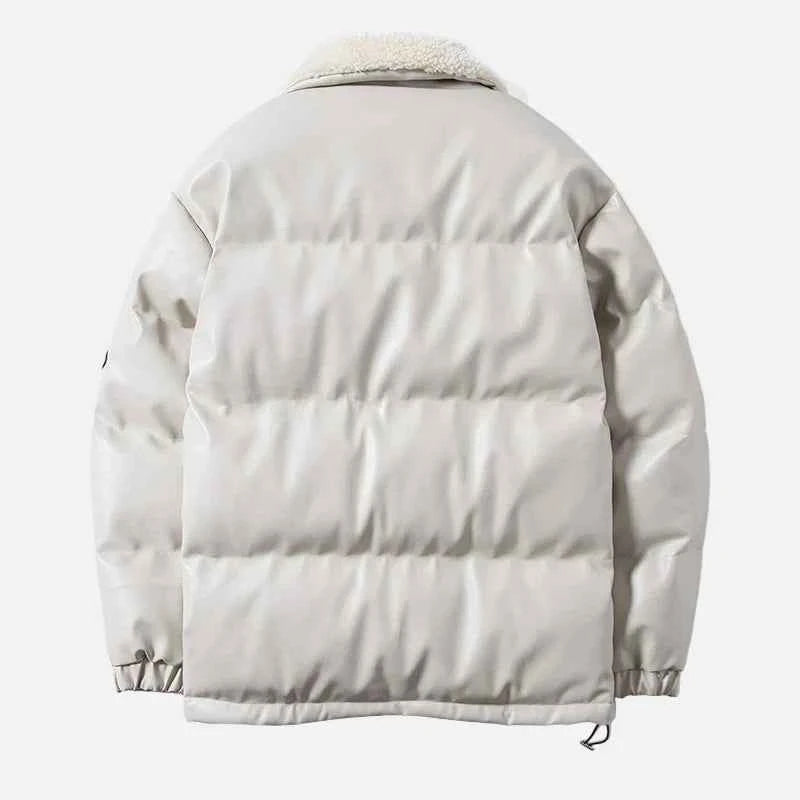 Stylish Winter Fur Collar Parka Puffer Jacket