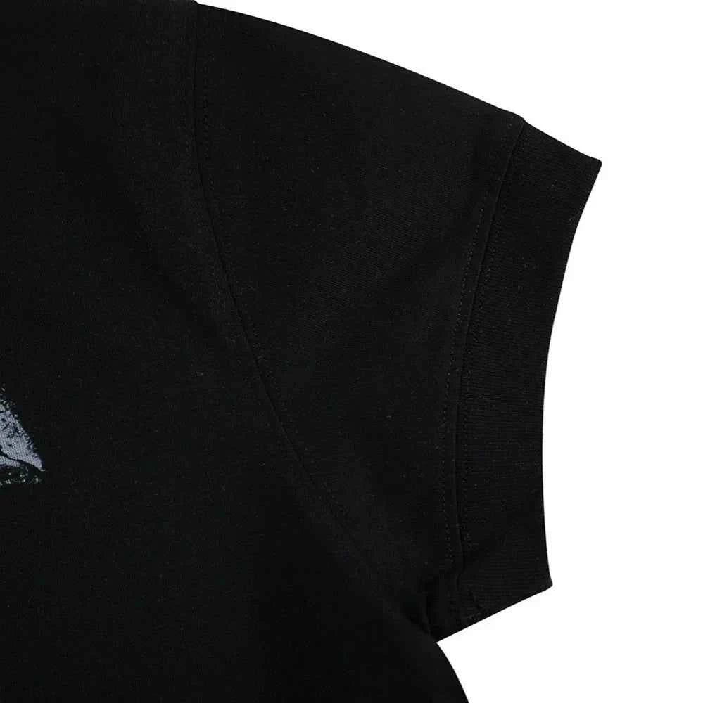 Versatile Sweet Bold Graphic Print Cotton T-Shirt