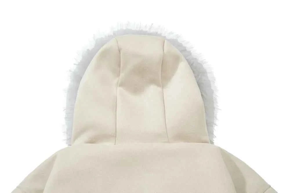 Thick Fleece with Pockets Fur Hooded Jacket