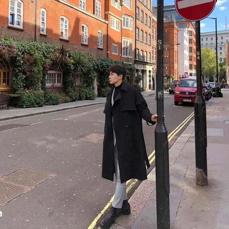 Stylish England Trenchcoat Retro Leisure Coat