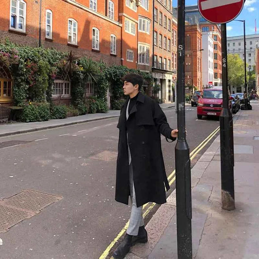 Stylish England Trenchcoat Retro Leisure Coat