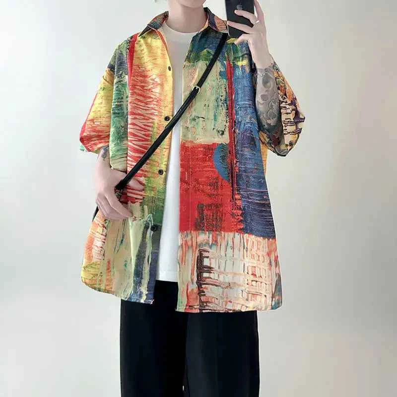 Stylish Cool Colorful Fresh Casual Button Down Shirt