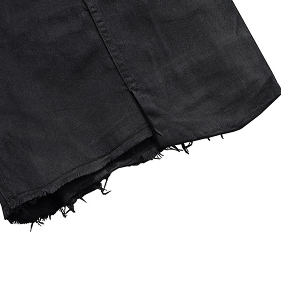 Side Pockets Denim Shorts