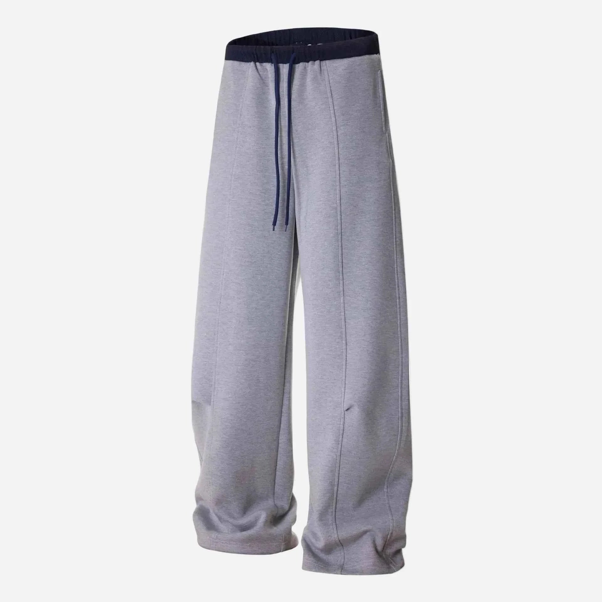 Fashionable Patchwork Wide Leg Sweatpants