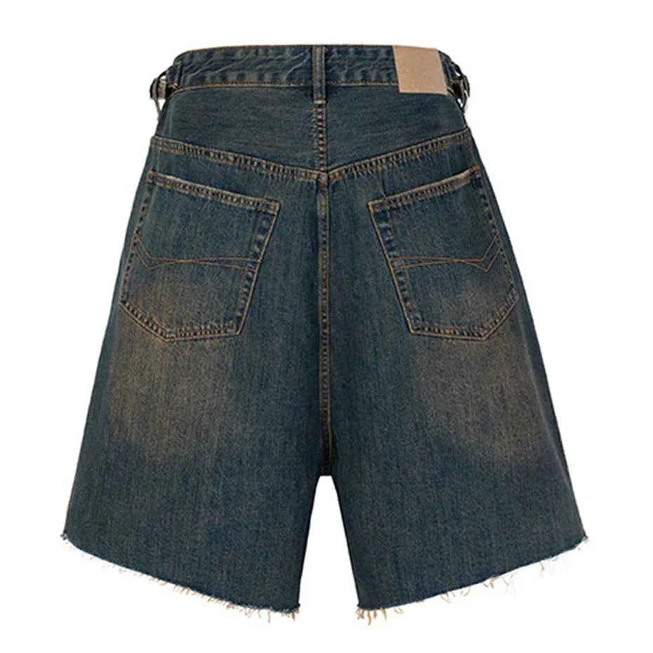 Retro Casual Loose Versatile Wide Denim Short