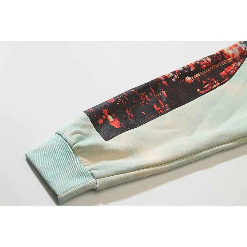 Streetwear Gothic Sunset Tie Dye Hoodie
