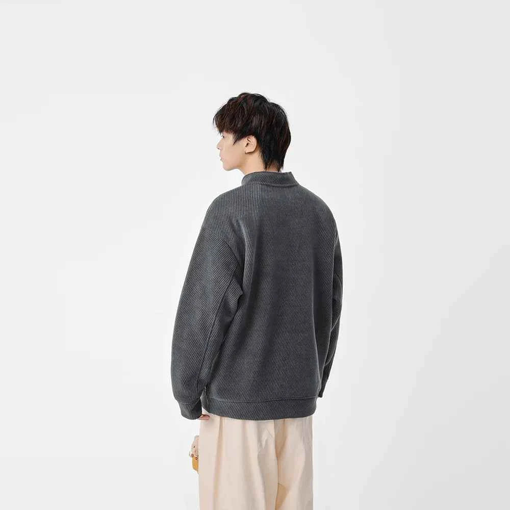 Cozy Textured Quarter Zip Sweatshirt