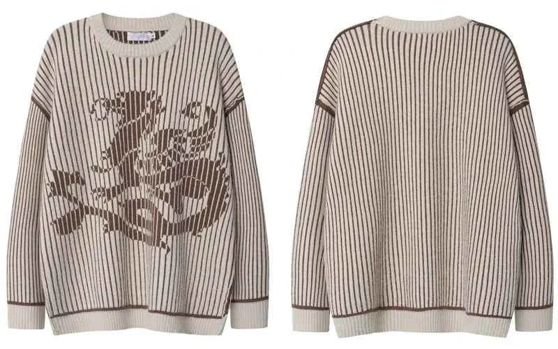 Flattering Grunge O-Neck Collar Knitted Sweater